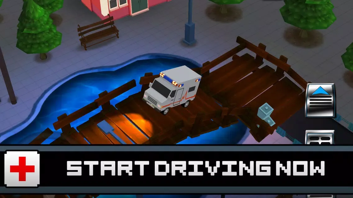 3D Blocky Moto Ambulance King - Emergency Dr Rush Road Parking Mini Game Screenshots