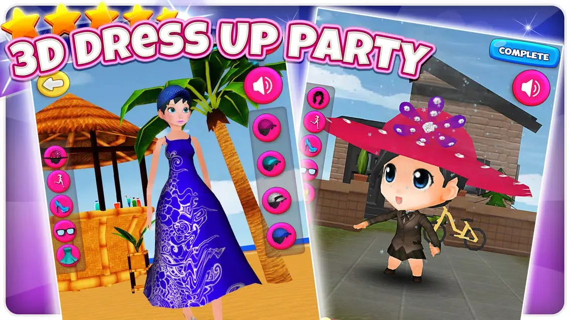 Скриншоты A 3D Dancing Fashion Dress Up - Princess Disco Party Free Game for Girls