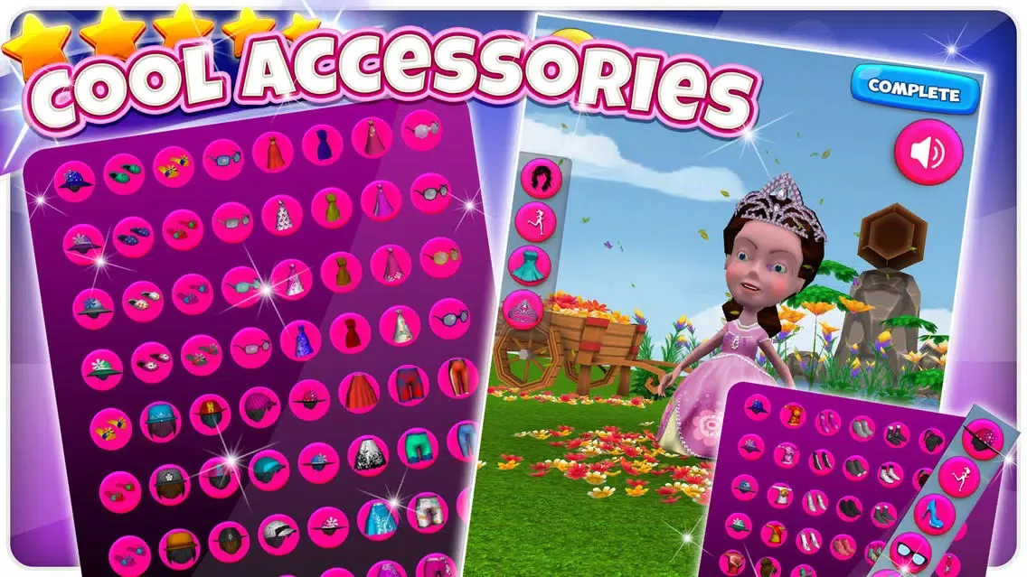 Скриншоты A 3D Dancing Fashion Dress Up - Princess Disco Party Free Game for Girls