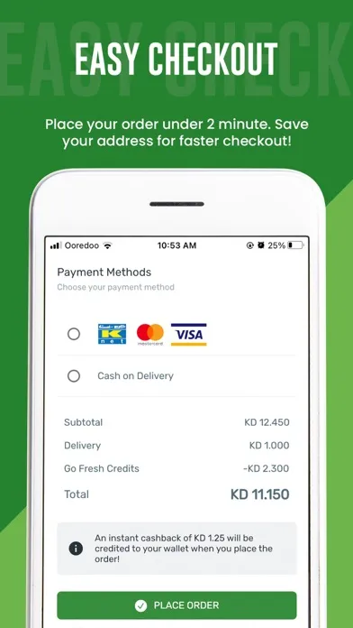 Ảnh chụp màn hình của Go Fresh - قو فريش