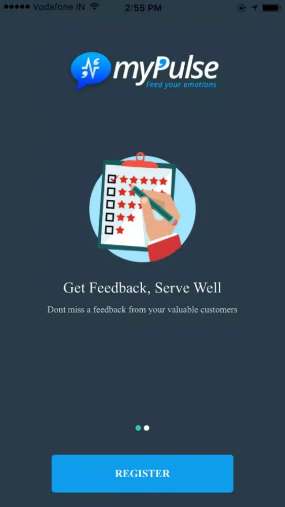 Tangkapan skrin myPulse-Get Customer Feedback