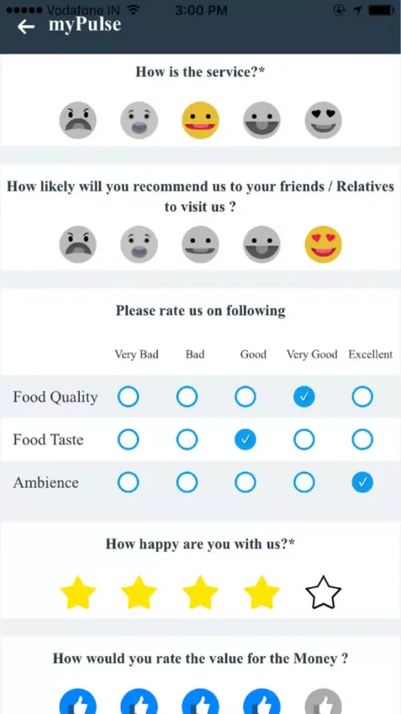 Tangkapan skrin myPulse-Get Customer Feedback