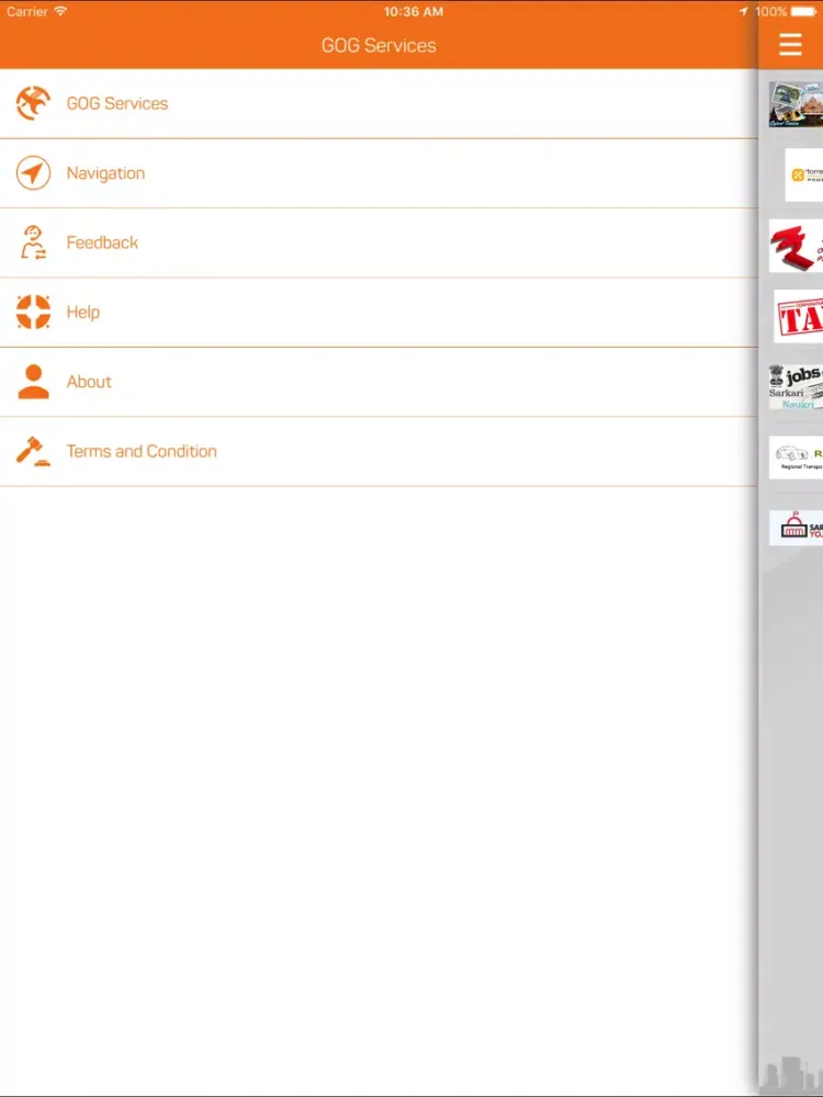 Zrzuty ekranu Government Of Gujarat Services iPad 