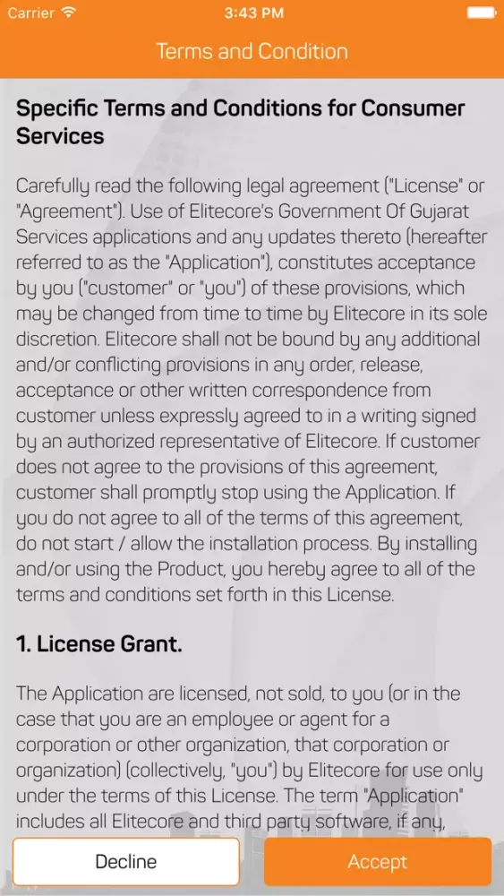 Zrzuty ekranu Government Of Gujarat Services