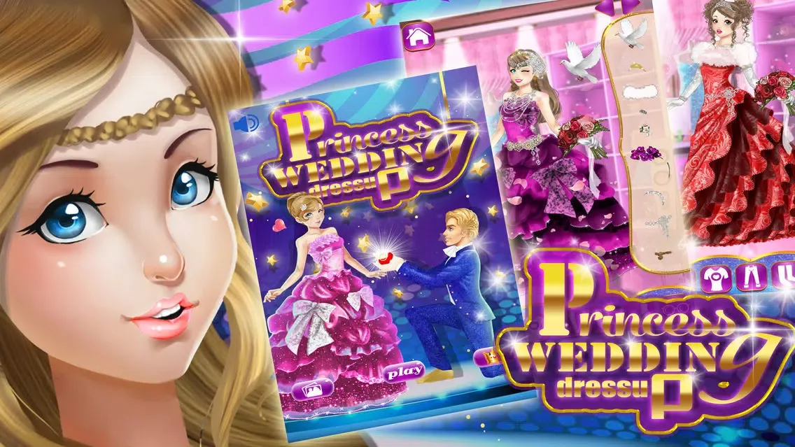 ภาพหน้าจอของ princess wedding dressup !!!!