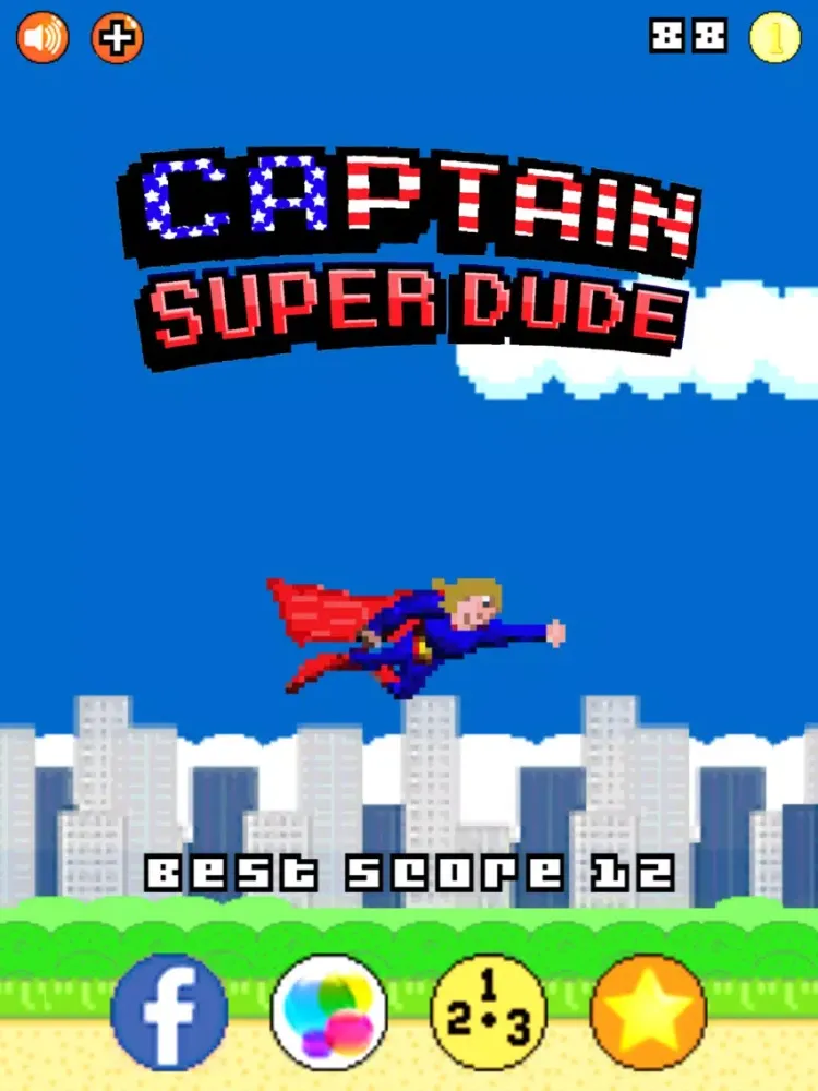 Captain Super Dude - The Amazing Flying Superhero iPad  スクリーンショット