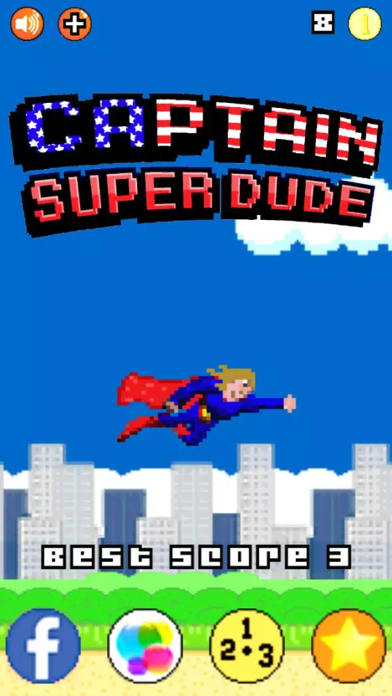 Captain Super Dude - The Amazing Flying Superhero スクリーンショット