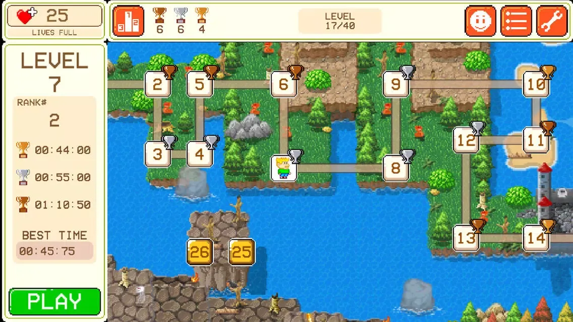 ภาพหน้าจอของ Super Jump Boy Adventures