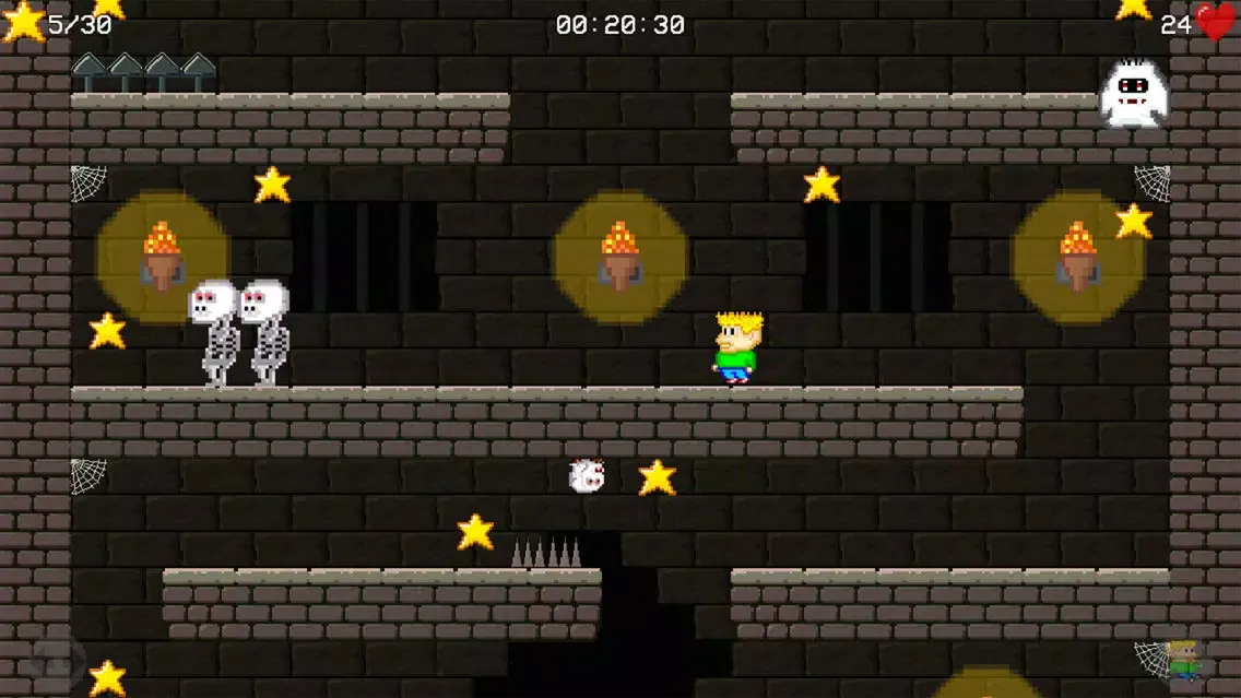 ภาพหน้าจอของ Super Jump Boy Adventures