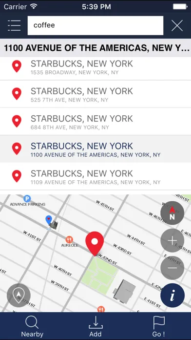 Screenshot di BringGo USA & CAN