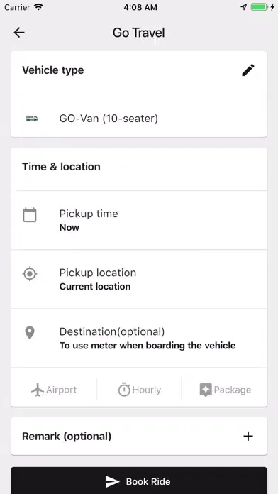 GoTravel Transport Ekran Görüntüleri