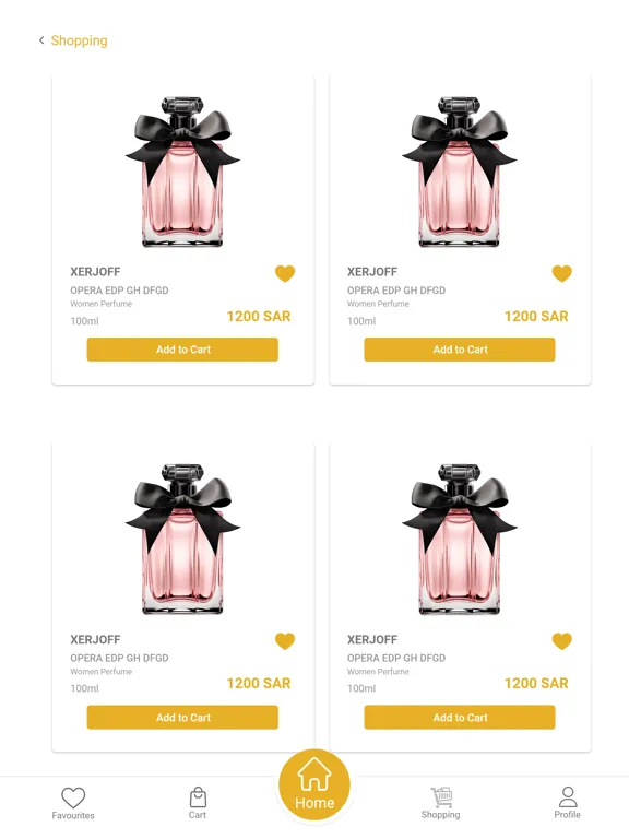 Tangkapan skrin Aroma.Shop iPad 