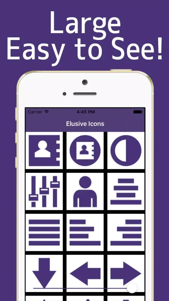 Zrzuty ekranu Elusive Icons Cheatsheet - Icon Font with tagline