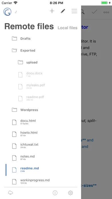 GTW - Markdown & Text Editor Screenshots