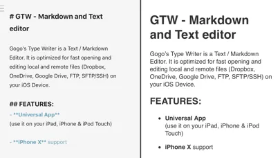 GTW - Markdown & Text Editor Screenshots