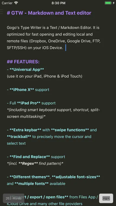 GTW - Markdown & Text Editor Screenshots