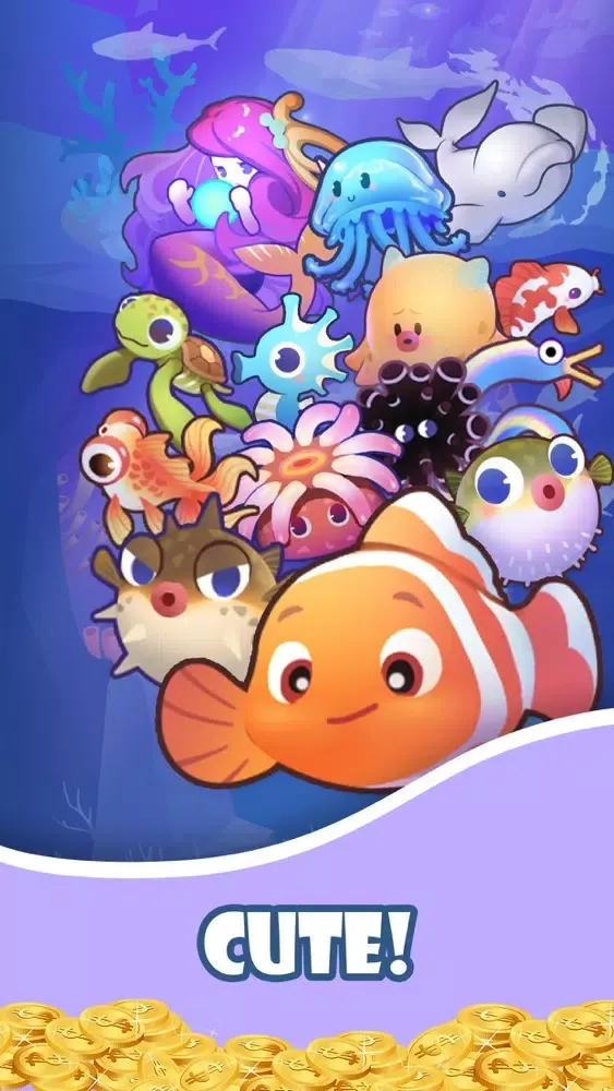Tangkapan skrin Merge Fish - Fishdom & Win