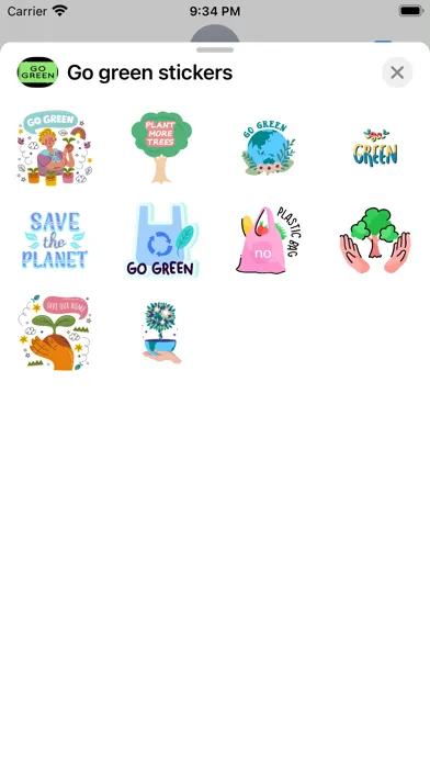 Capturas de pantalla de Go green stickers