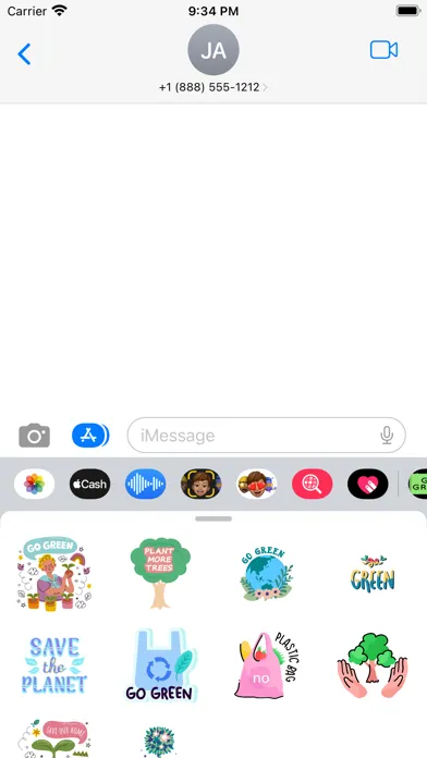 Capturas de pantalla de Go green stickers