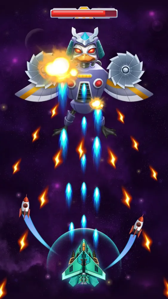 Tangkapan skrin Chicken Attack: Galaxy Shooter