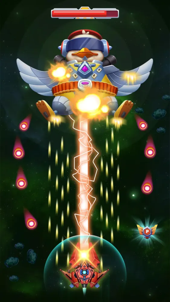 Tangkapan skrin Chicken Attack: Galaxy Shooter