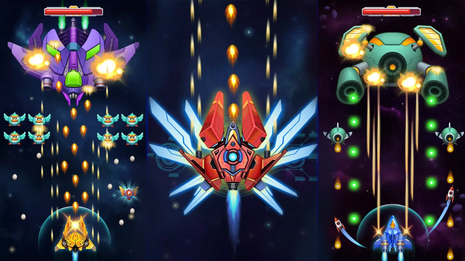 Tangkapan skrin Chicken Attack: Galaxy Shooter