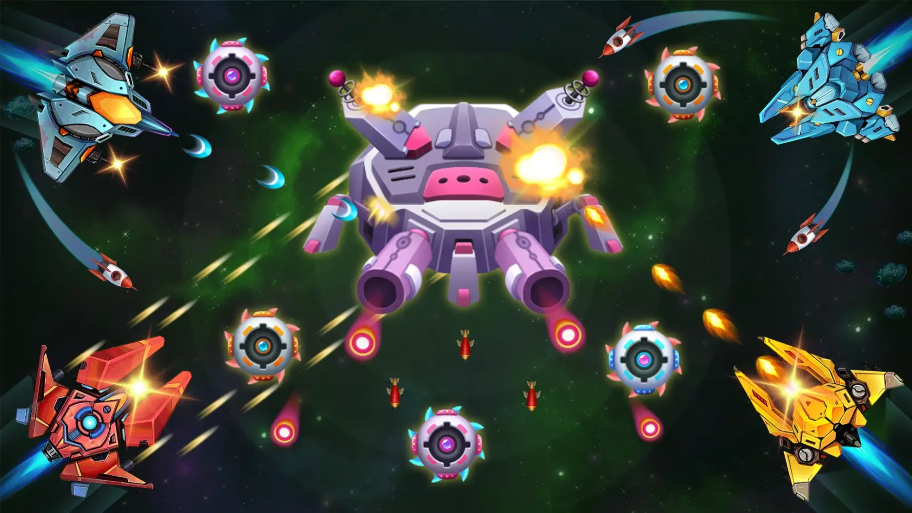 Tangkapan skrin Chicken Attack: Galaxy Shooter