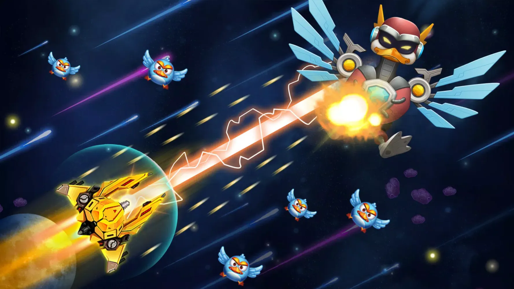 Tangkapan skrin Chicken Attack: Galaxy Shooter