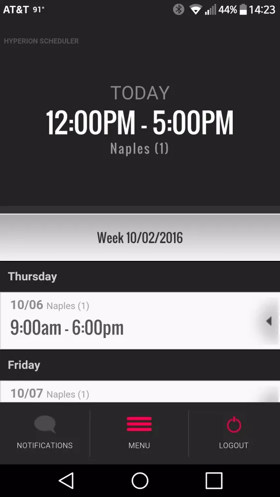 Hyperion Scheduler Screenshots