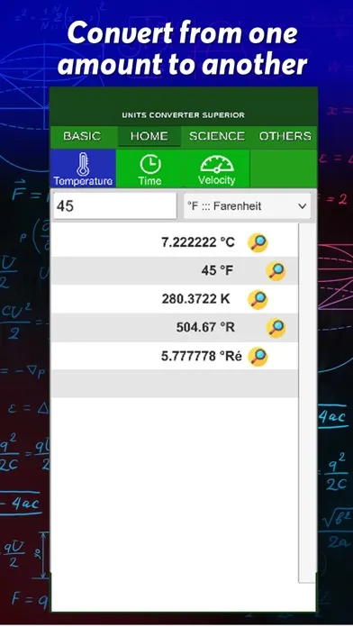 Tangkapan layar Unit Converter Superior