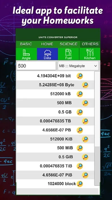 Tangkapan layar Unit Converter Superior