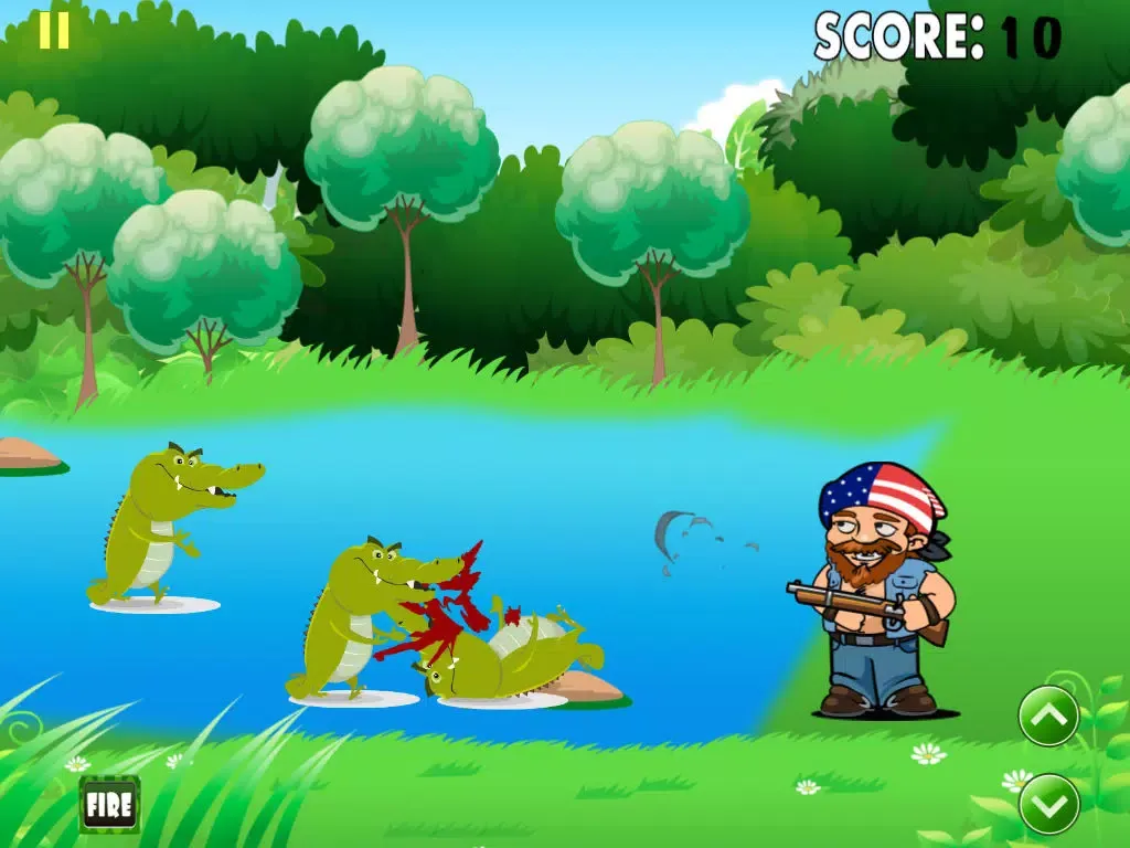 Capturas de pantalla de A Pitfall Swamp Attack FREE - Redneck People vs. the Zombie Crocodile Rampage iPad 