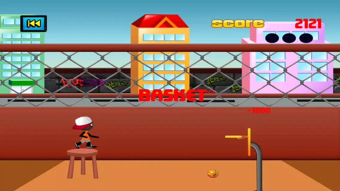 Ảnh chụp màn hình của Real Stickman Basketball - Perfect Stick Man Free Throw Showdown