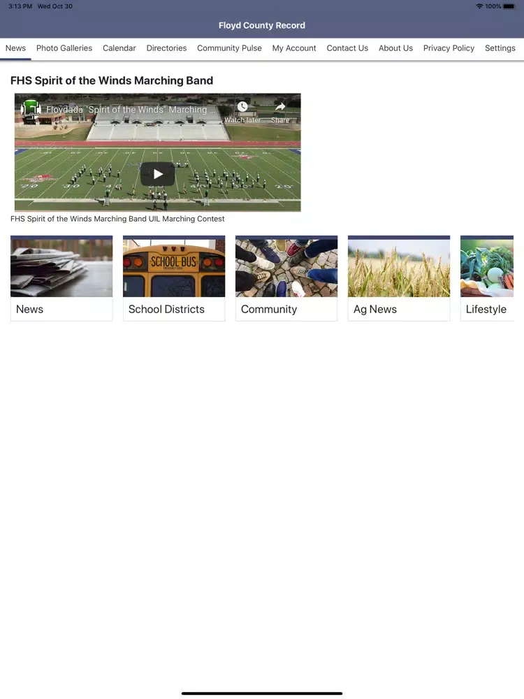 Captures d'écran de Floyd County Record iPad 