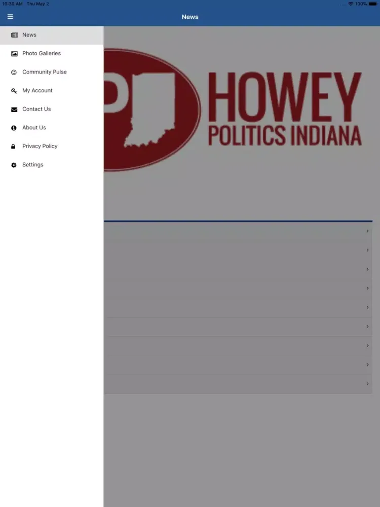 Howey Politics Indiana iPad  Ekran Görüntüleri