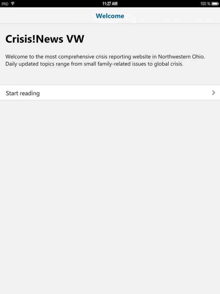 Capturas de tela do Van Wert Crisis News iPad 
