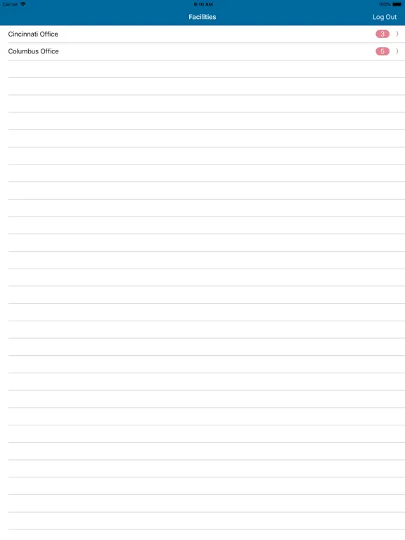 ภาพหน้าจอของ SMARTLINK™ Service Alerts iPad 