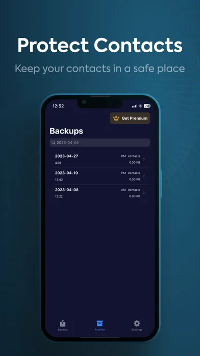 Скриншоты Contact Vault: Backup Contacts