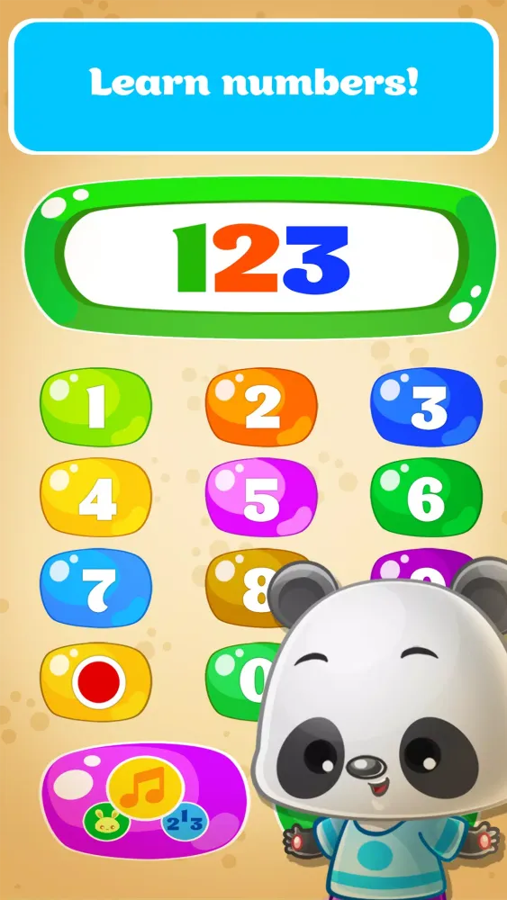 Zrzuty ekranu Babyphone game Numbers Animals