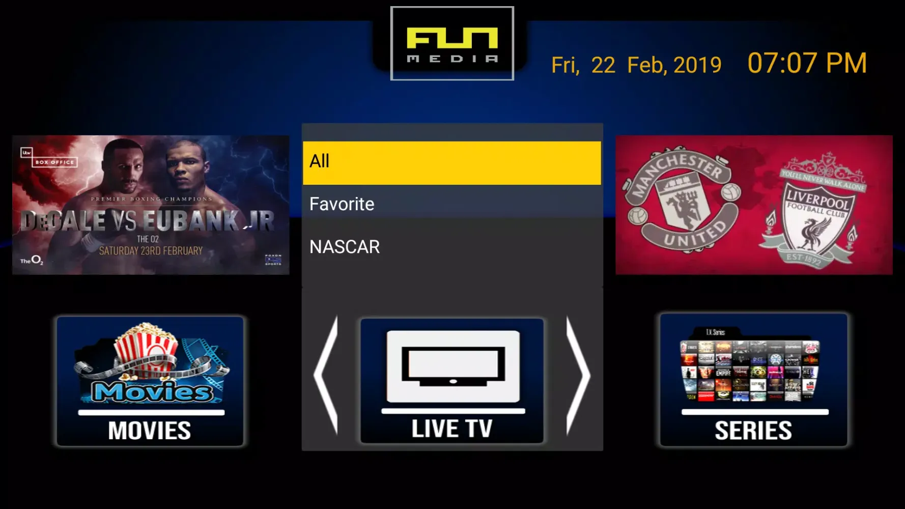 Captures d'écran de TREX IPTV