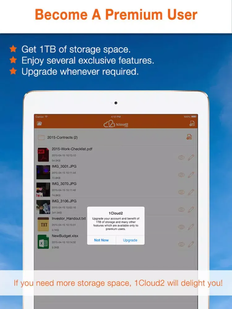 1 Cloud 2 iPad  স্ক্রিনশট