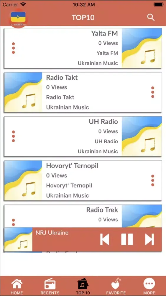 Tangkapan layar Ukraine Radio Live