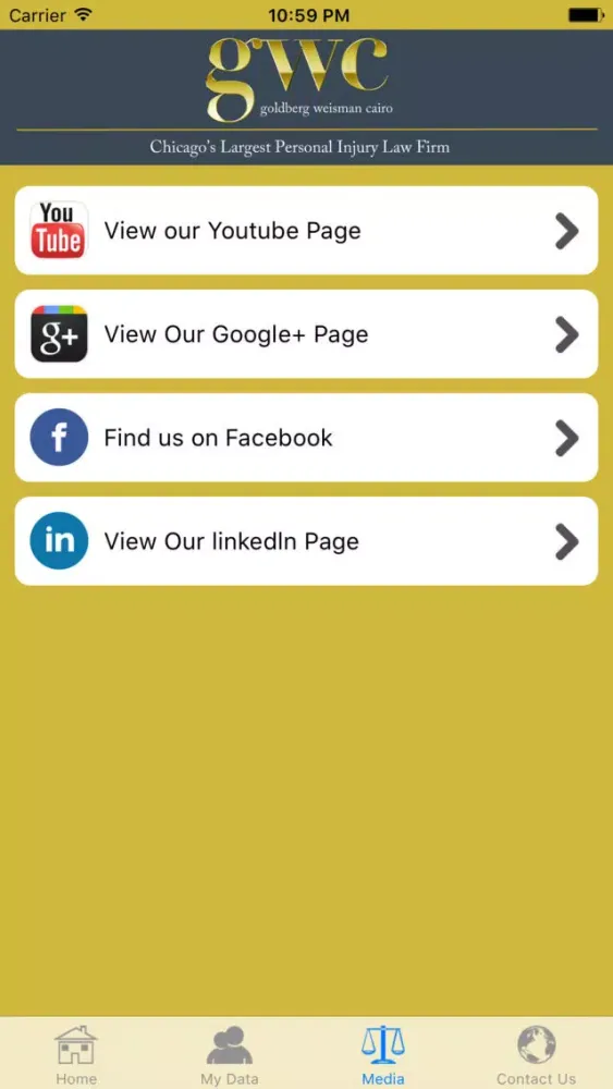 Goldberg Weisman Cairo Injury Help App Screenshots