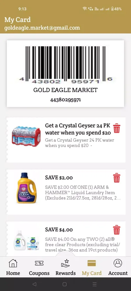 Captures d'écran de Gold Eagle Market Rewards