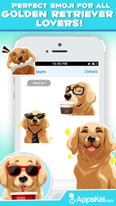 Golden Retriever Dog Emoji স্ক্রিনশট