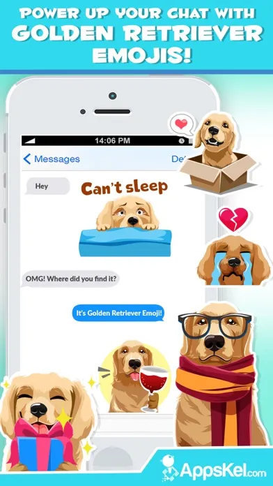 Golden Retriever Dog Emoji স্ক্রিনশট