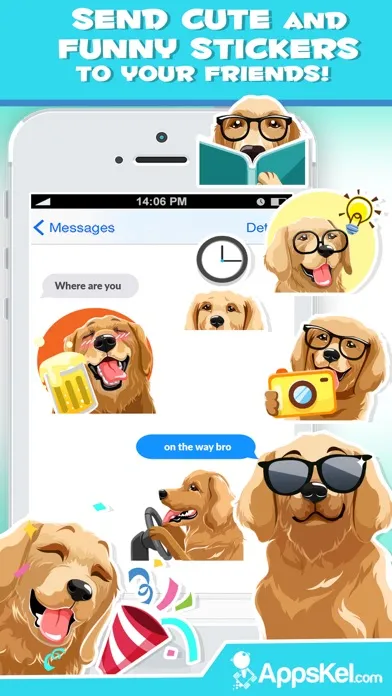 Golden Retriever Dog Emoji স্ক্রিনশট