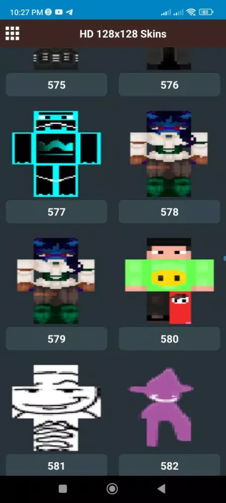 Captures d'écran de HD Skins for Minecraft 128x128
