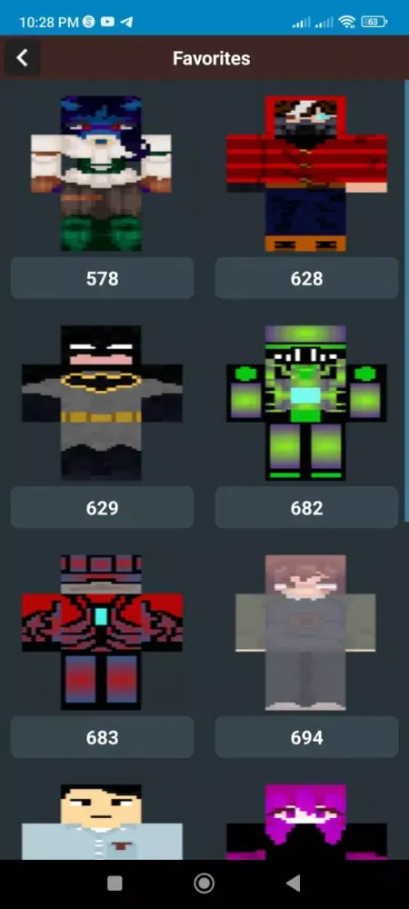 Captures d'écran de HD Skins for Minecraft 128x128