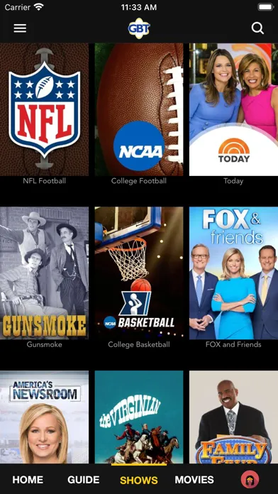 Screenshot di StreamIt powered by GBT